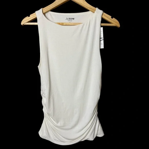 J Crew Form Knit Shell Tank Top Ivory Small NWT - Picture 4 of 9